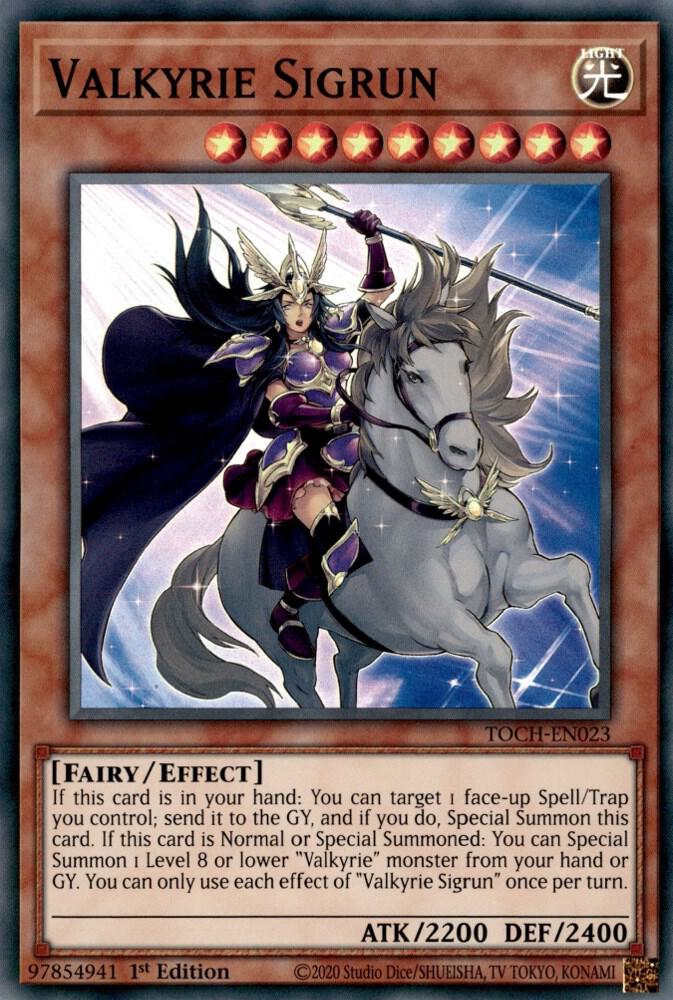 Valkyrie Sigrun TOCH-EN023 card from Toon Chaos