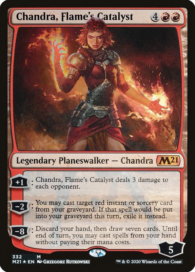 Chandra, Flame's Catalyst 332 card from Core Set 2021