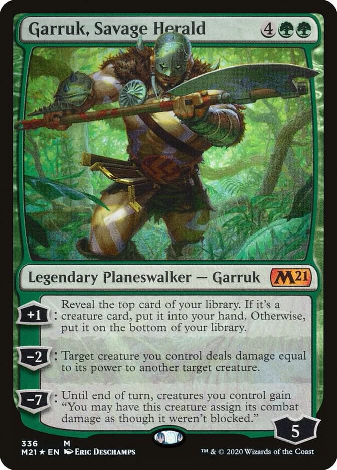 Garruk, Savage Herald 336 card from Core Set 2021