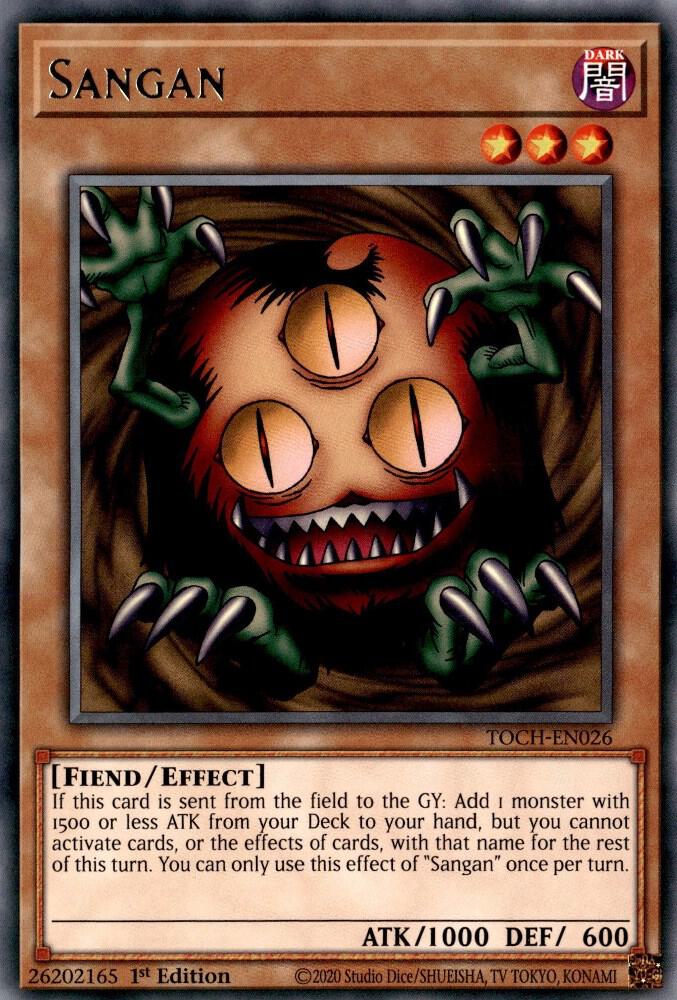 Sangan TOCH-EN026 card from Toon Chaos