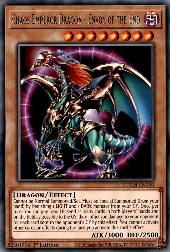 Chaos Emperor Dragon - Envoy of the End TOCH-EN030 card from Toon Chaos
