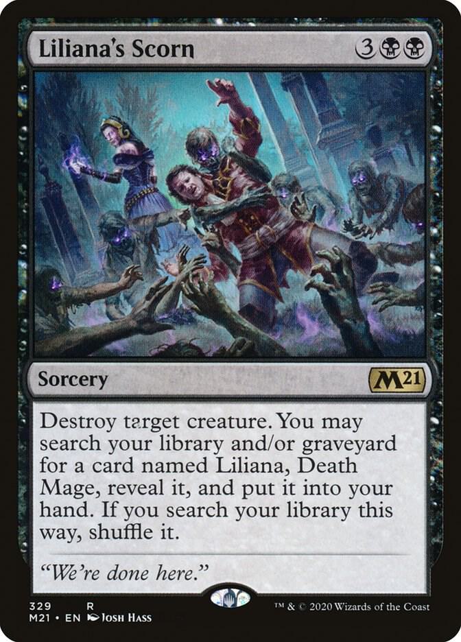 Liliana's Scorn 329 card from Core Set 2021