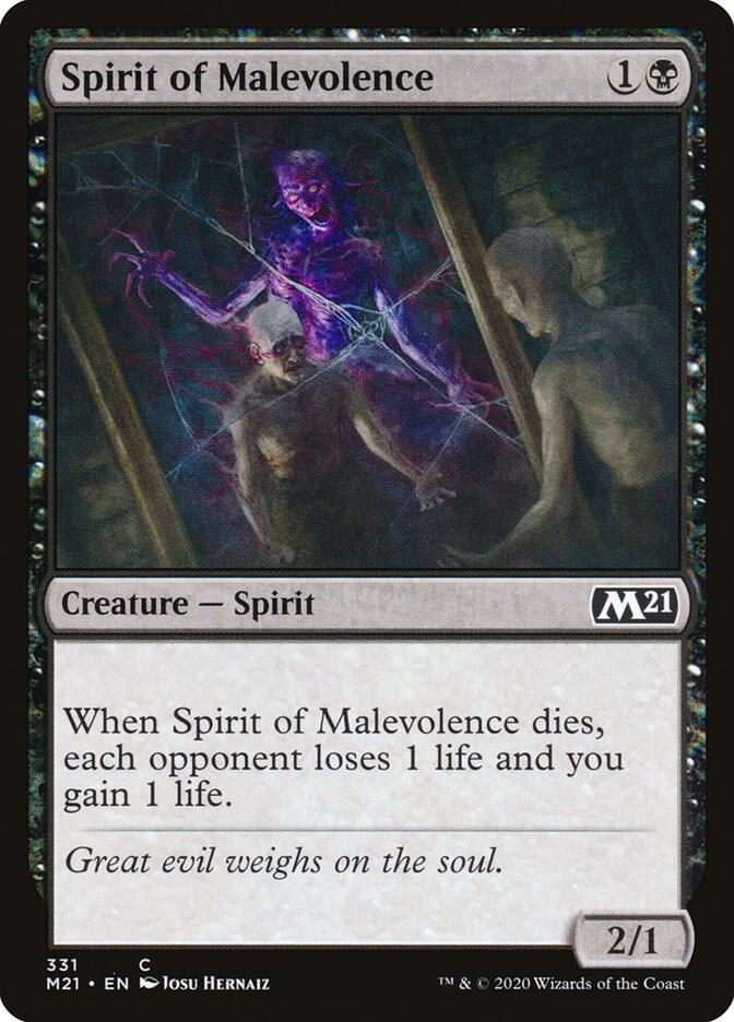 Spirit of Malevolence 331 card from Core Set 2021
