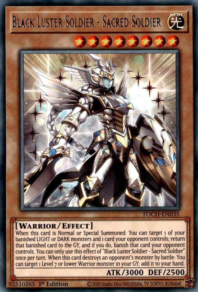 Black Luster Soldier - Sacred Soldier TOCH-EN035 card from Toon Chaos