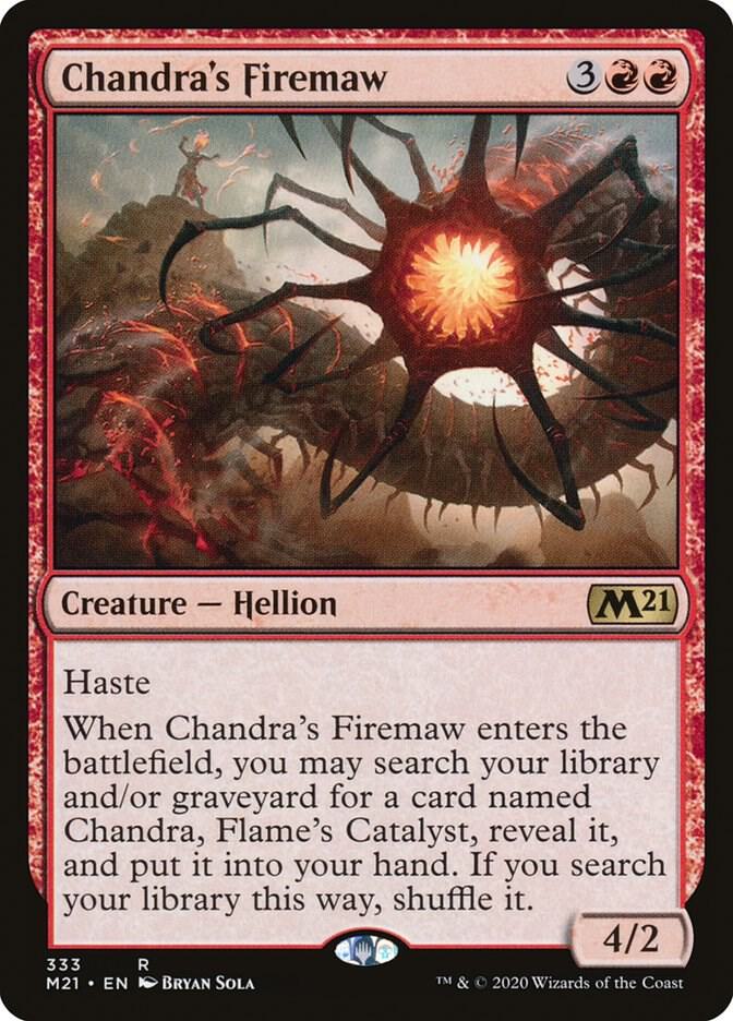 Chandra's Firemaw 333 card from Core Set 2021