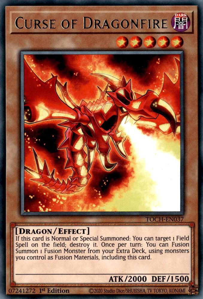 Curse of Dragonfire TOCH-EN037 card from Toon Chaos