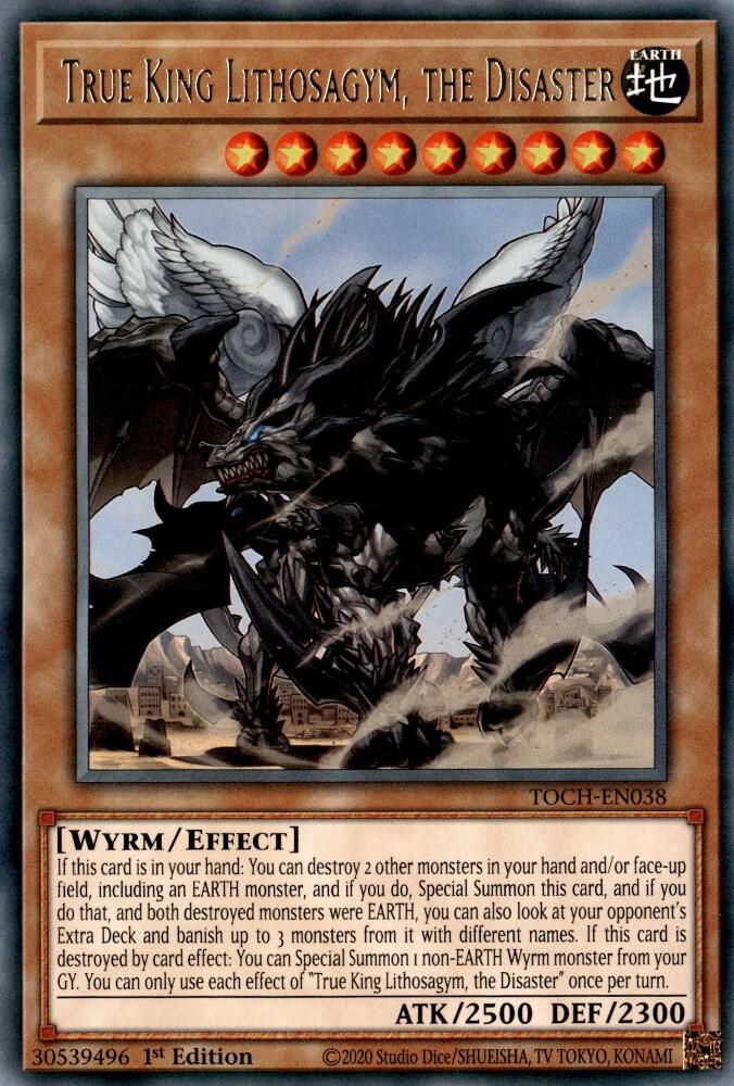 True King Lithosagym, the Disaster TOCH-EN038 card from Toon Chaos