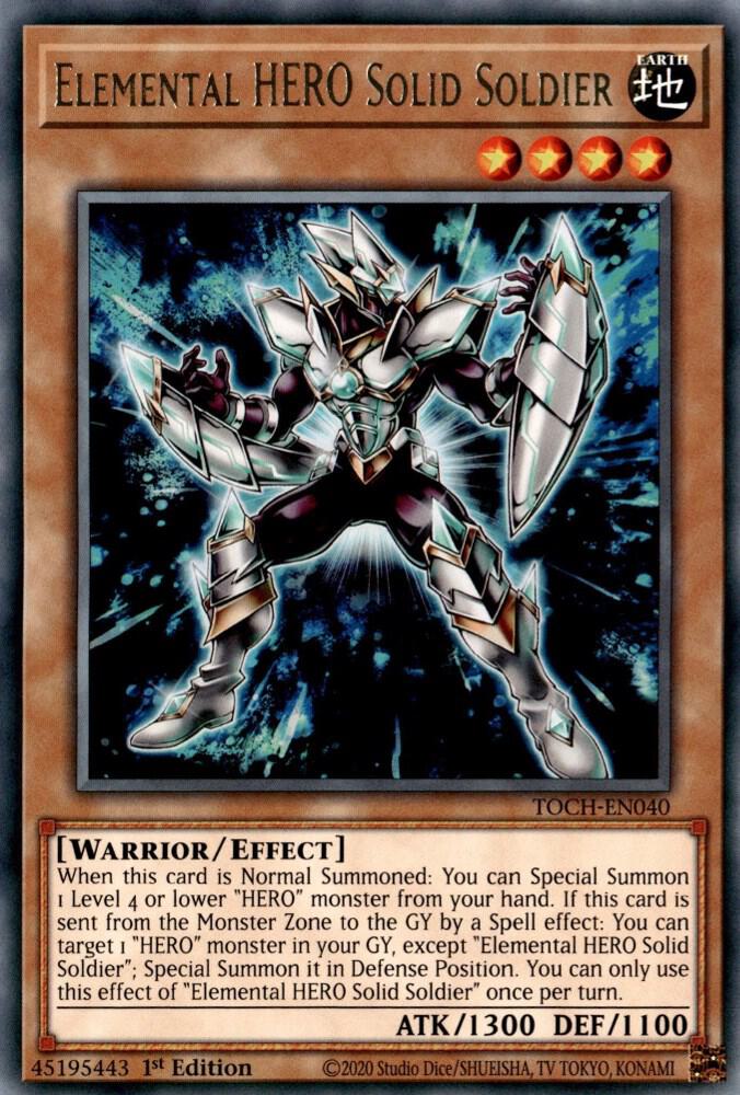 Elemental HERO Solid Soldier TOCH-EN040 card from Toon Chaos