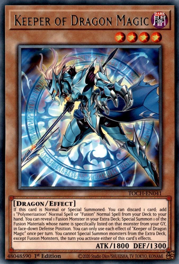 Keeper of Dragon Magic TOCH-EN041 card from Toon Chaos