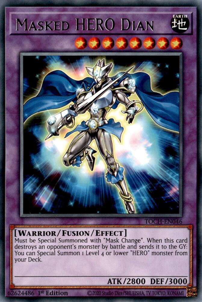 Masked HERO Dian TOCH-EN046 card from Toon Chaos
