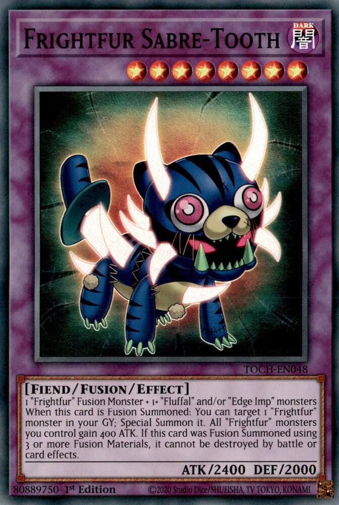 Frightfur Sabre-Tooth TOCH-EN048 card from Toon Chaos