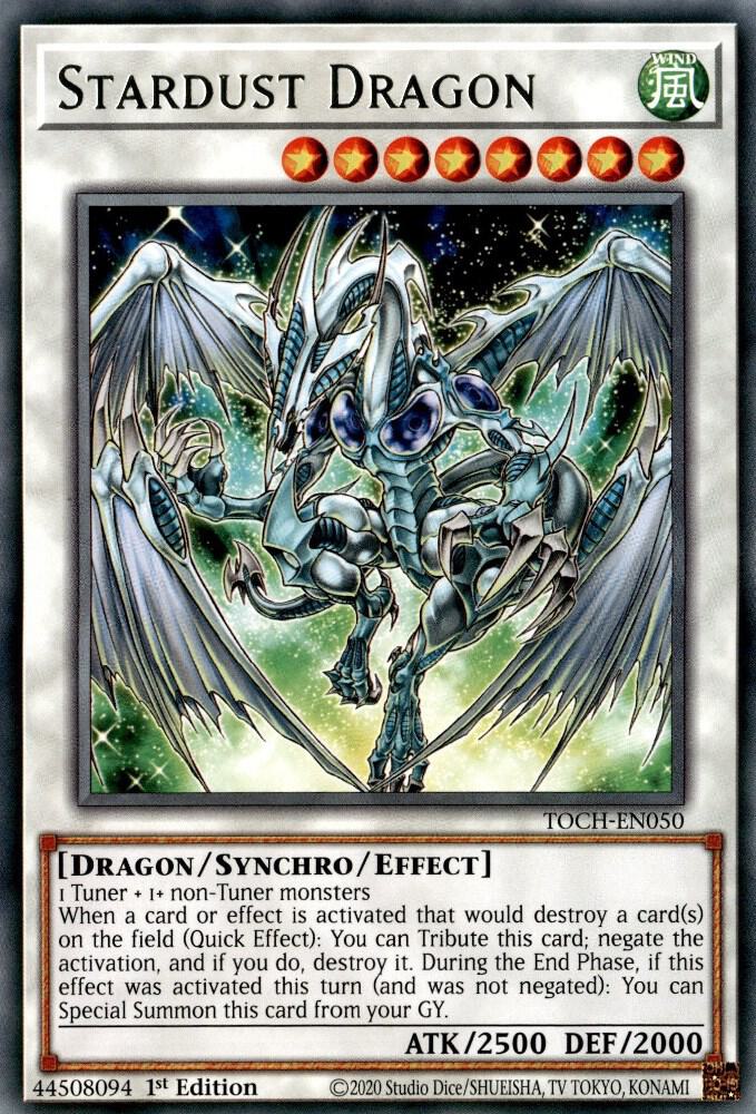 Stardust Dragon TOCH-EN050 card from Toon Chaos