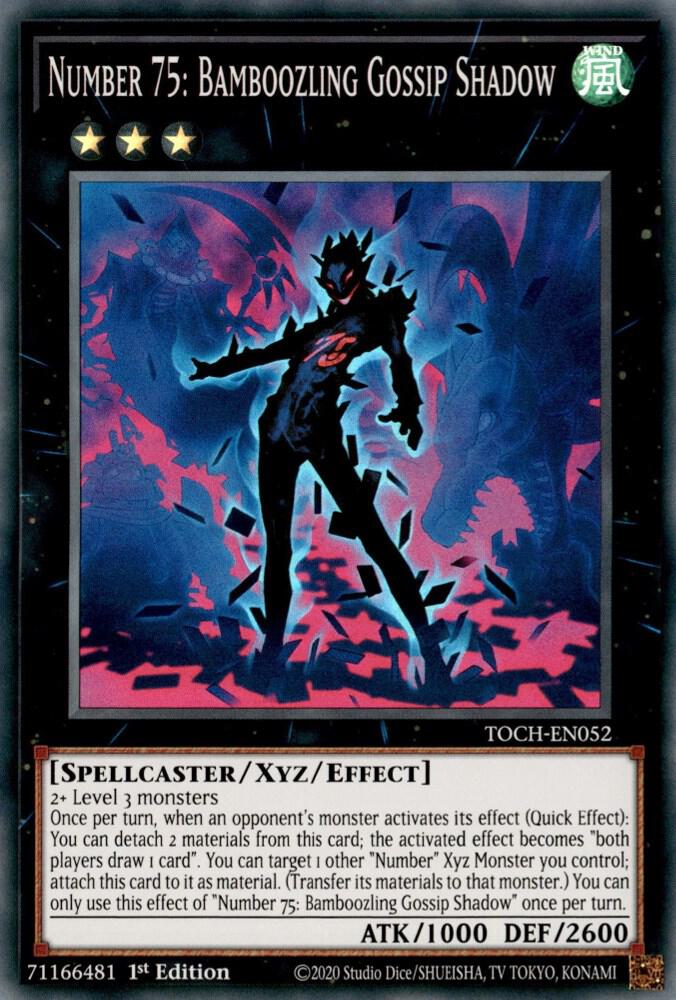 Number 75: Bamboozling Gossip Shadow TOCH-EN052 card from Toon Chaos