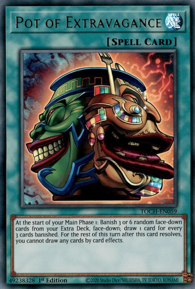 Pot of Extravagance TOCH-EN059 card from Toon Chaos