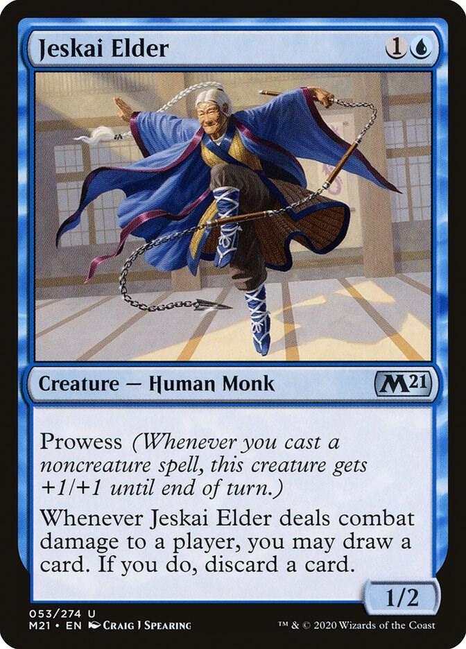 Jeskai Elder 53 card from Core Set 2021