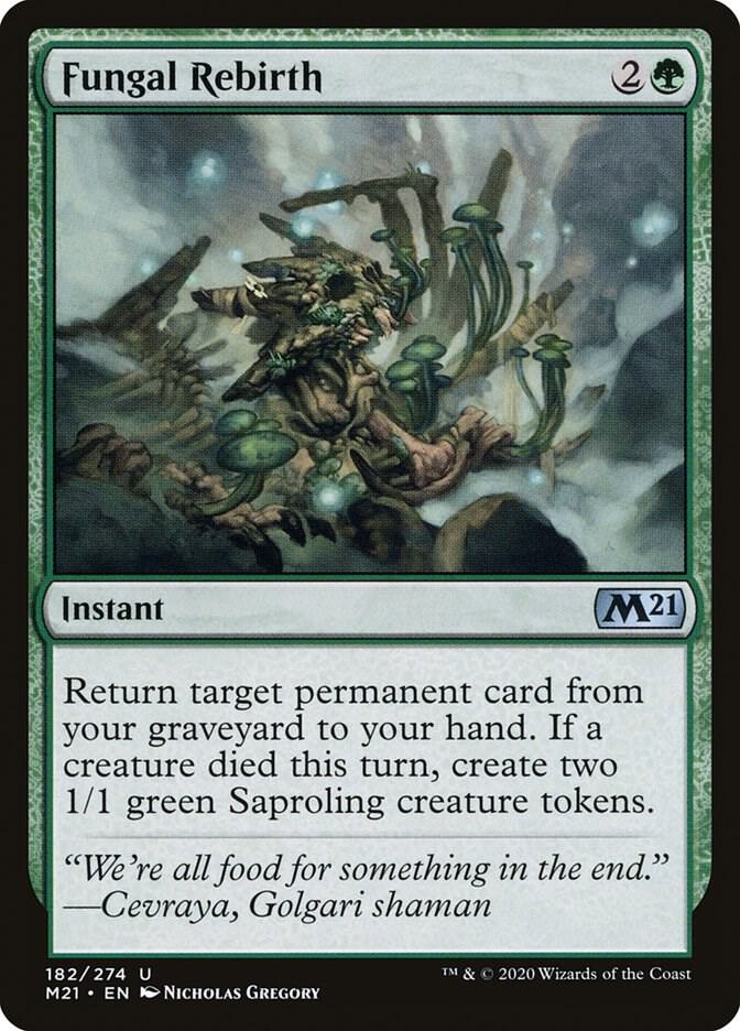 Fungal Rebirth 182 card from Core Set 2021