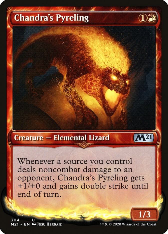 Chandra's Pyreling (Showcase) 304 card from Core Set 2021