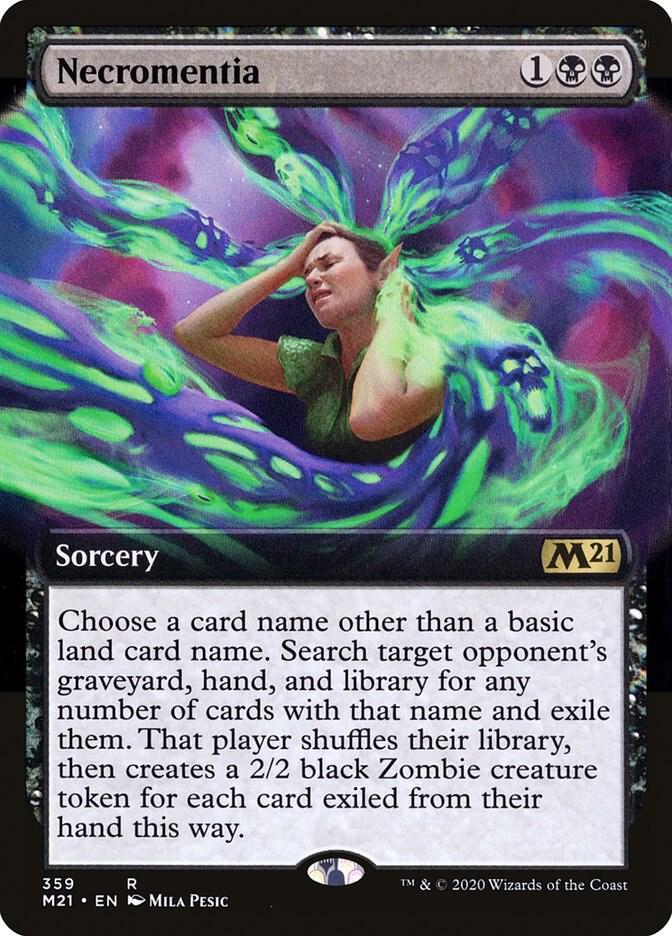 Necromentia (Extended Art) 359 card from Core Set 2021