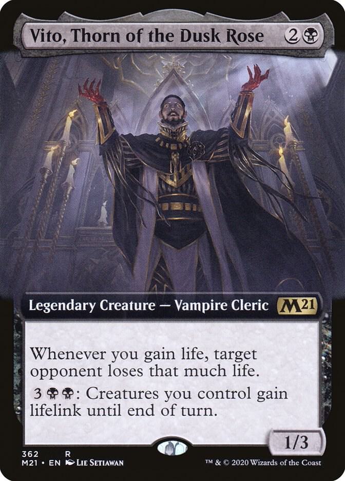Vito, Thorn of the Dusk Rose (Extended Art) 362 card from Core Set 2021