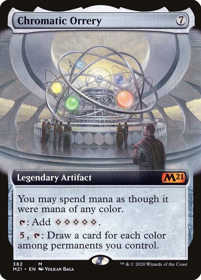 Chromatic Orrery (Extended Art) 382 card from Core Set 2021