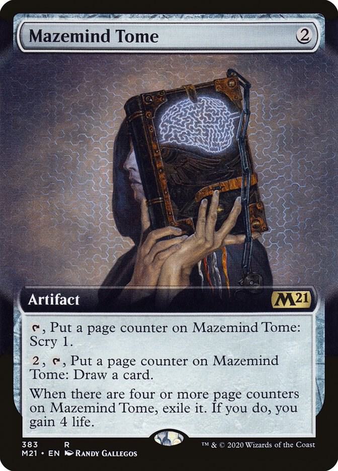 Mazemind Tome (Extended Art) 383 card from Core Set 2021