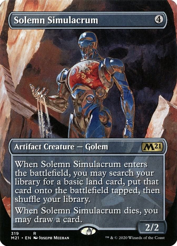 Solemn Simulacrum (Alternate Art) 319 card from Core Set 2021