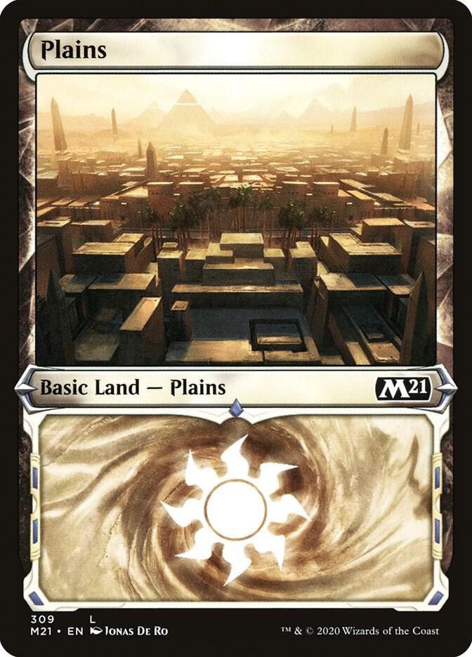 Plains (Showcase) 309 card from Core Set 2021
