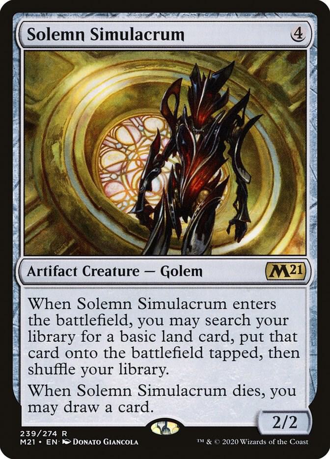 Solemn Simulacrum 239 card from Core Set 2021