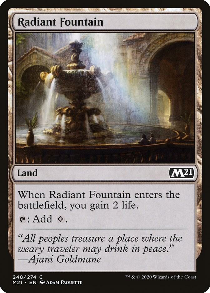 Radiant Fountain 248 card from Core Set 2021