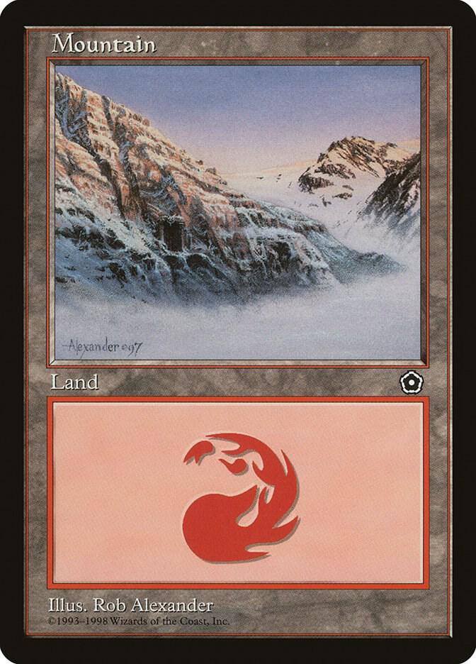 Mountain 158 card from Portal Second Age