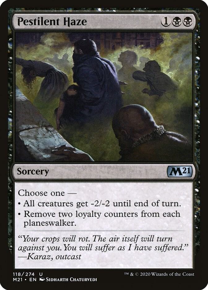 Pestilent Haze 118 card from Core Set 2021
