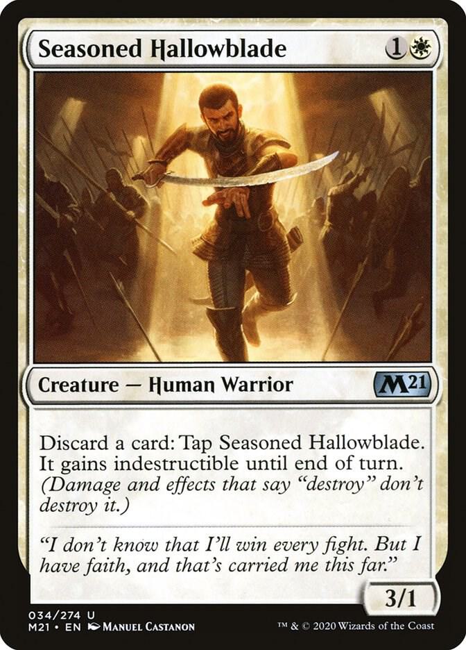 Seasoned Hallowblade 34 card from Core Set 2021