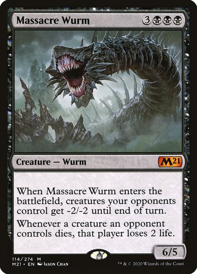 Massacre Wurm 114 card from Core Set 2021