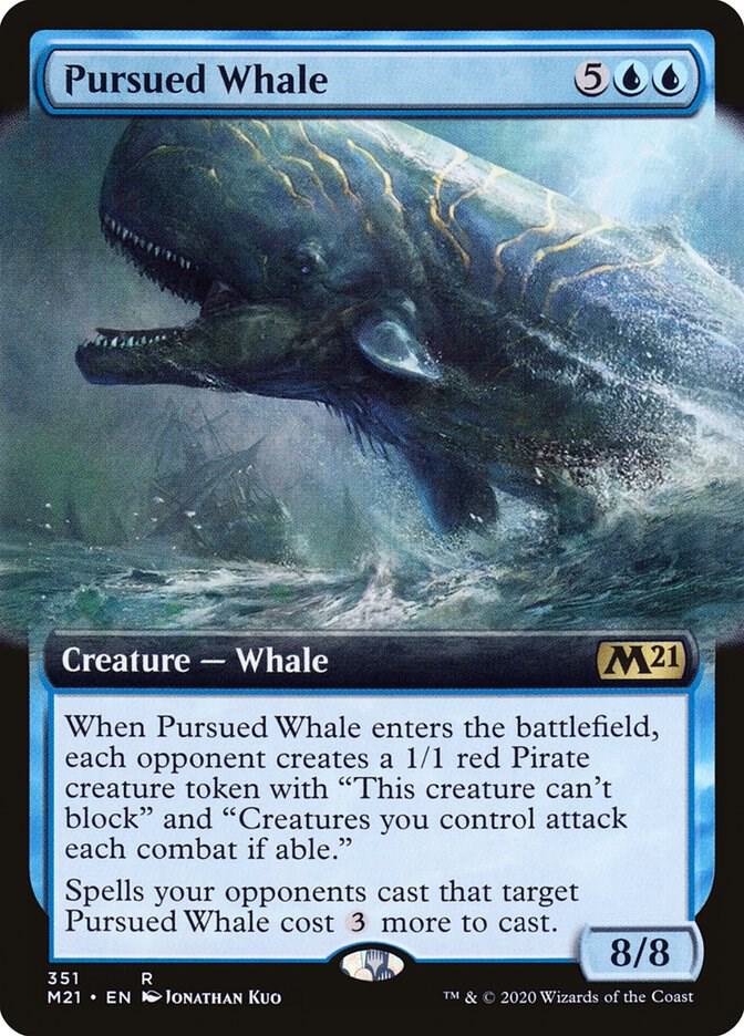Pursued Whale (Extended Art) 351 card from Core Set 2021