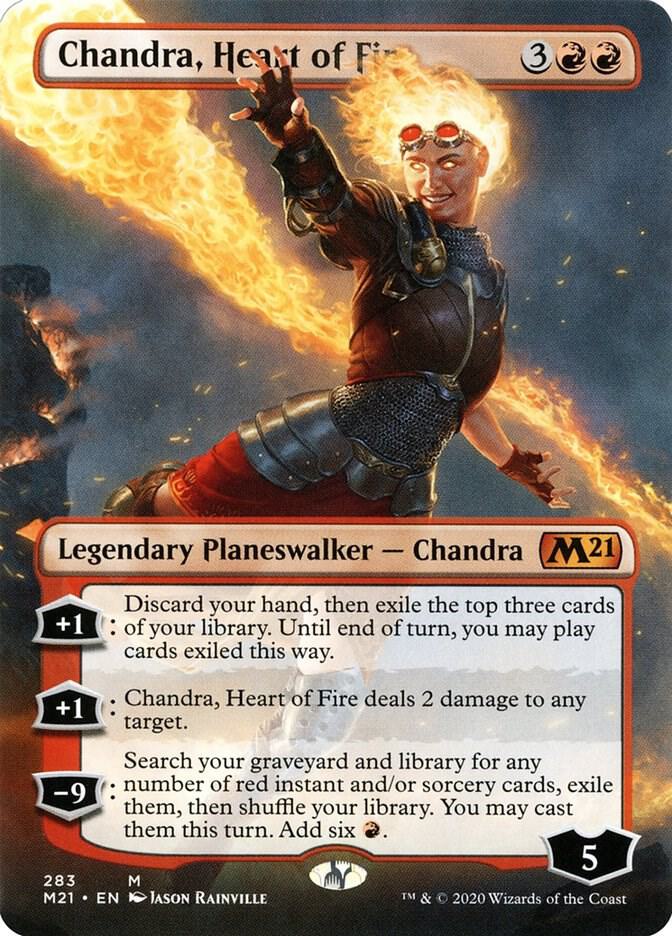 Chandra, Heart of Fire (Borderless) 283 card from Core Set 2021