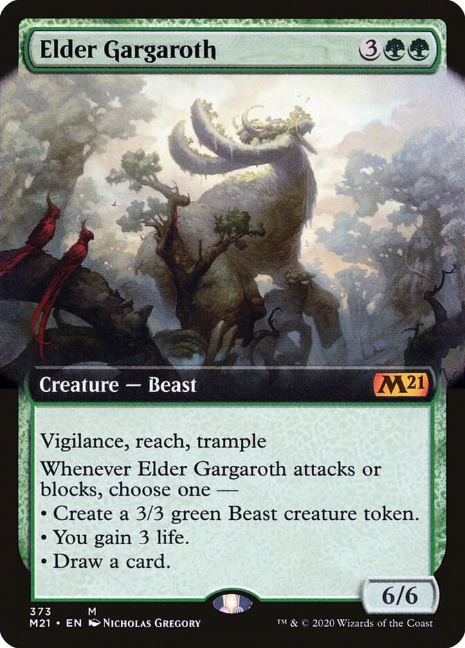 Elder Gargaroth (Extended Art) 373 card from Core Set 2021