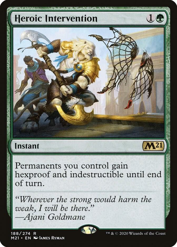 Heroic Intervention 188 card from Core Set 2021