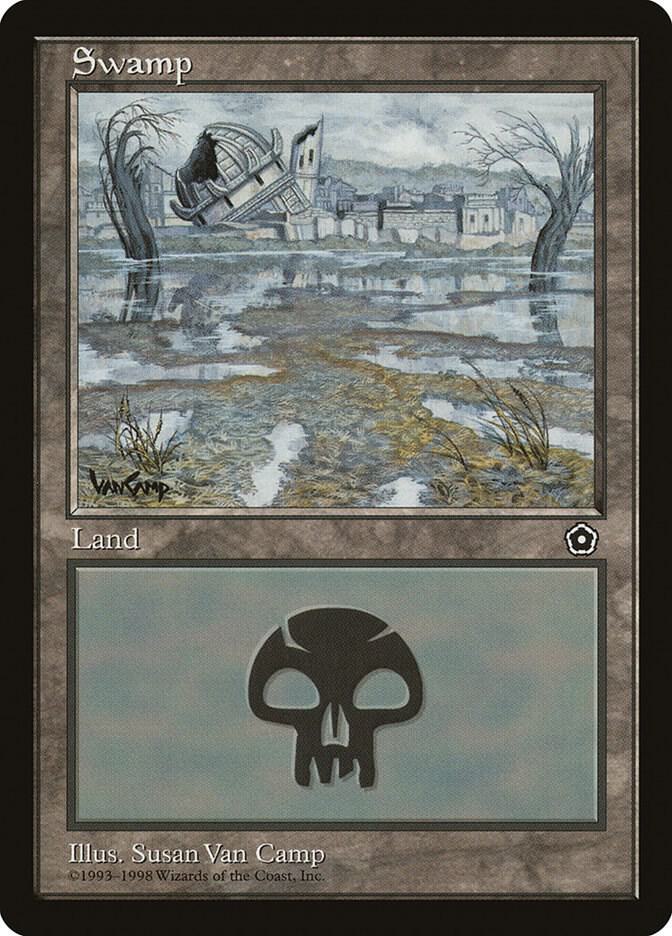 Swamp 165 card from Portal Second Age