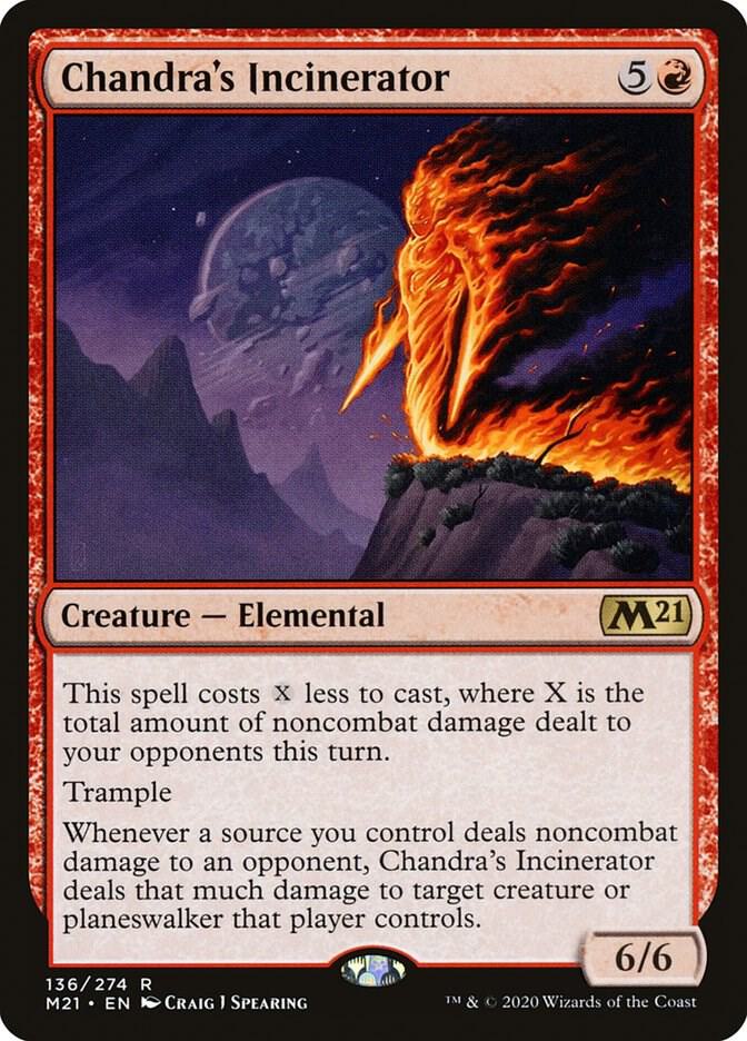 Chandra's Incinerator 136 card from Core Set 2021