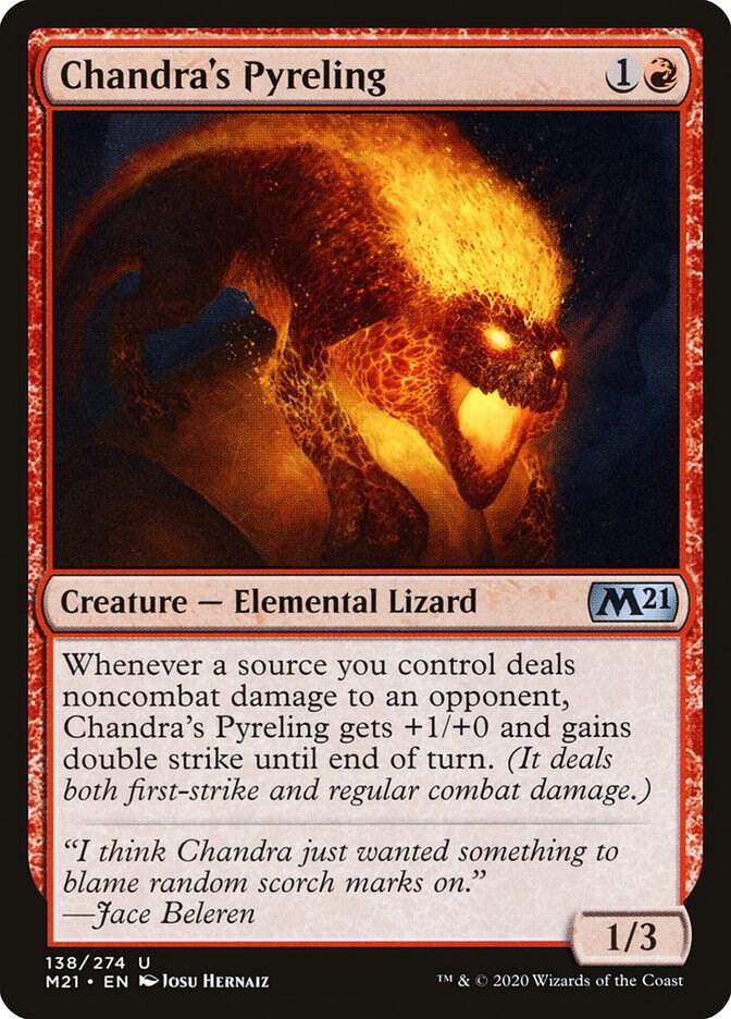 Chandra's Pyreling 138 card from Core Set 2021