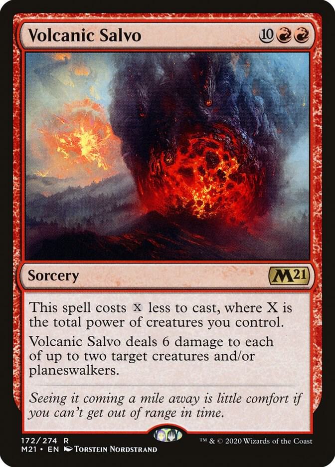 Volcanic Salvo 172 card from Core Set 2021