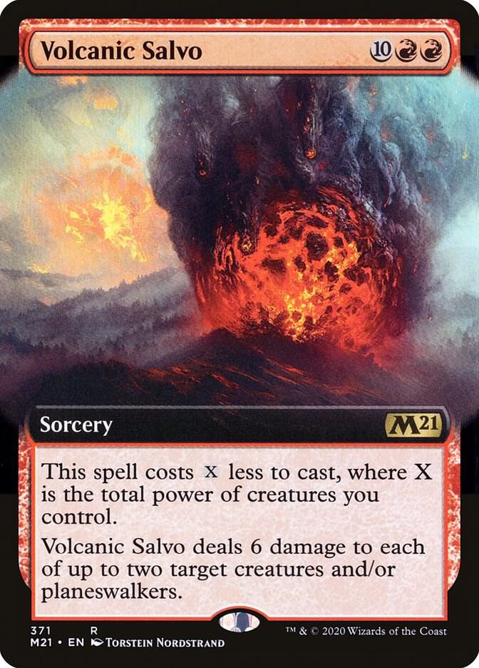 Volcanic Salvo (Extended Art) 371 card from Core Set 2021