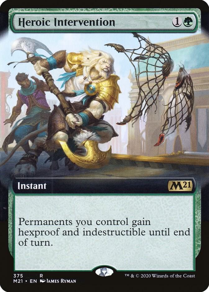 Heroic Intervention (Extended Art) 375 card from Core Set 2021