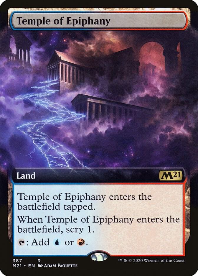 Temple of Epiphany (Extended Art) 387 card from Core Set 2021