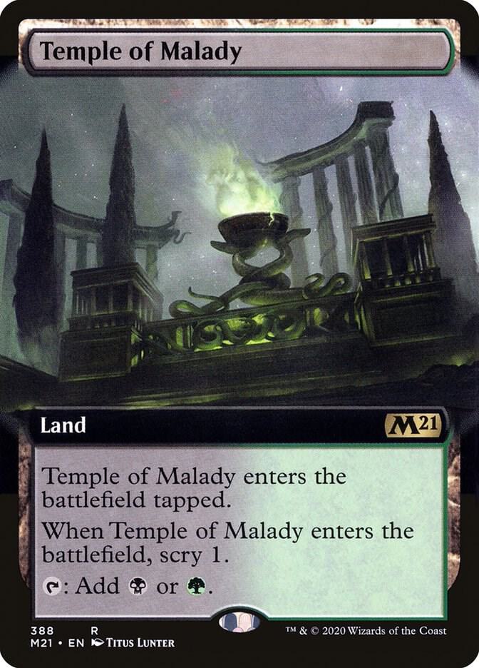 Temple of Malady (Extended Art) 388 card from Core Set 2021