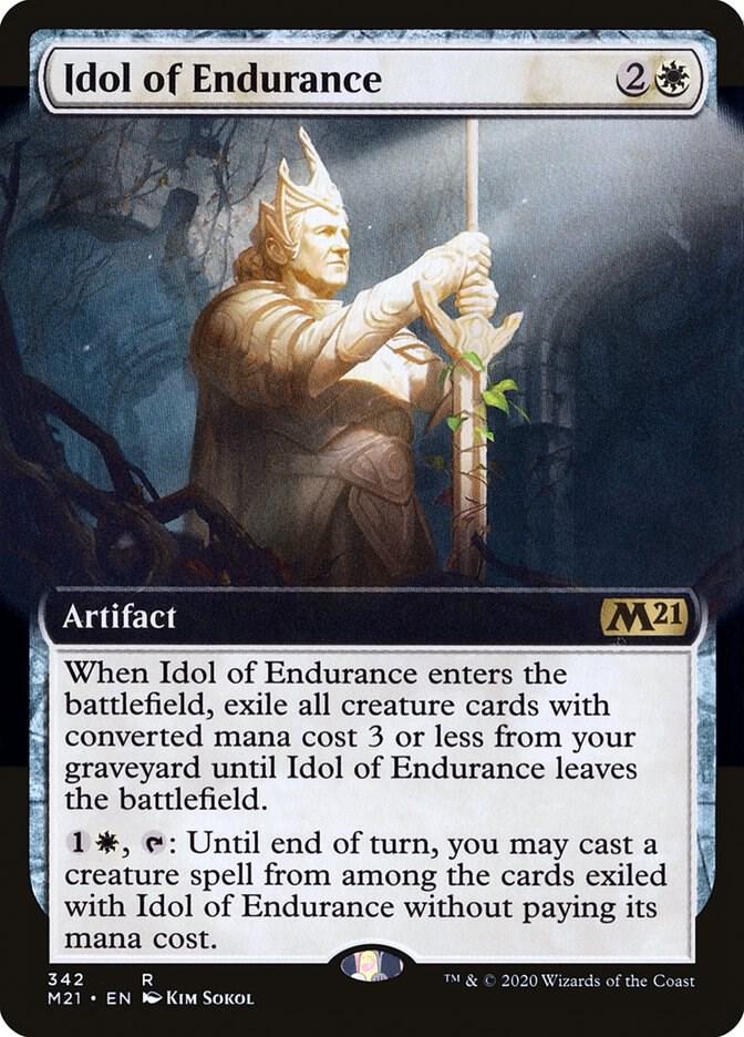 Idol of Endurance (Extended Art) 342 card from Core Set 2021