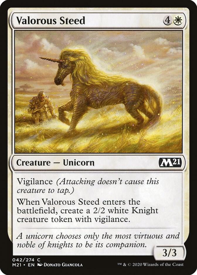 Valorous Steed 42 card from Core Set 2021