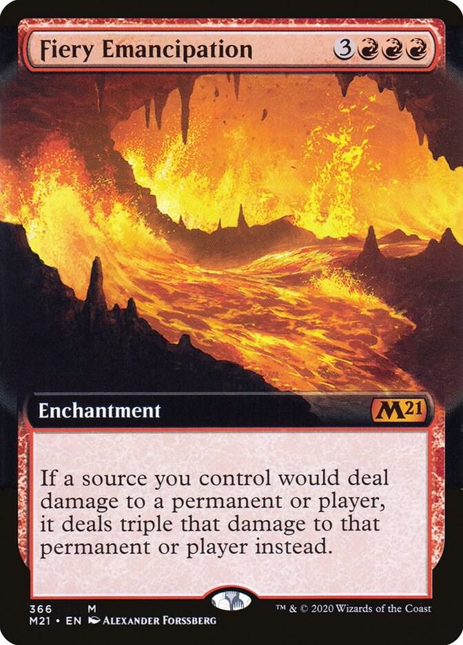 Fiery Emancipation (Extended Art) 366 card from Core Set 2021