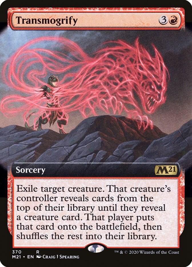 Transmogrify (Extended Art) 370 card from Core Set 2021