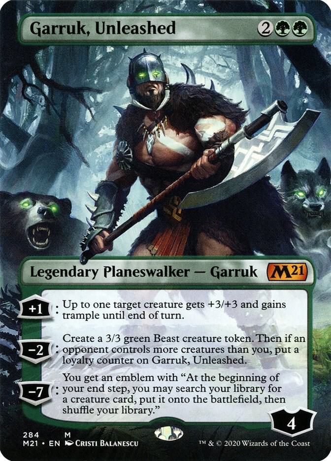 Garruk, Unleashed (Borderless) 284 card from Core Set 2021